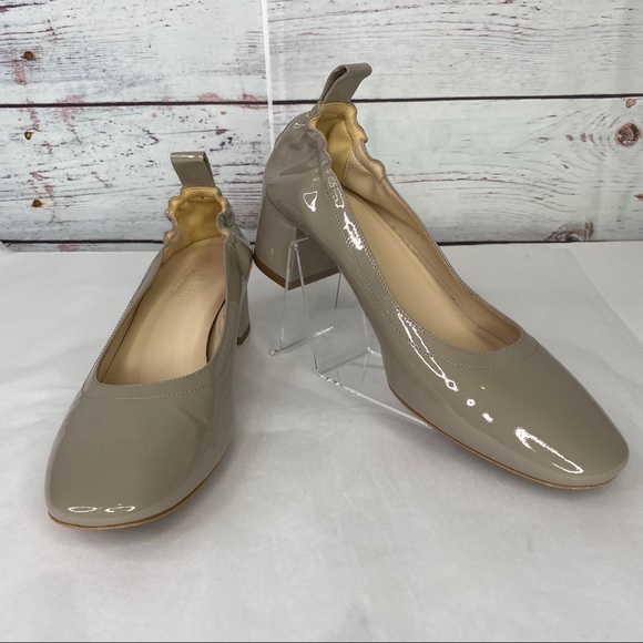 Everlane Shoes - Everlane Day Heel, 7.5, patent leather taupe, EUC